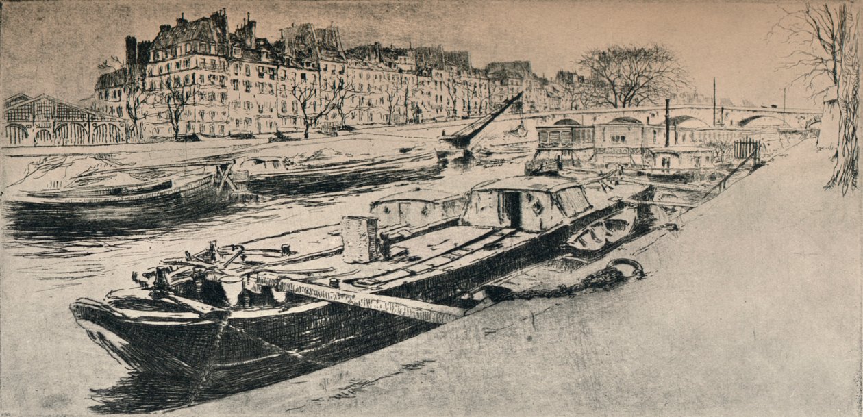 Quai des Celestins door Edgar Chahine