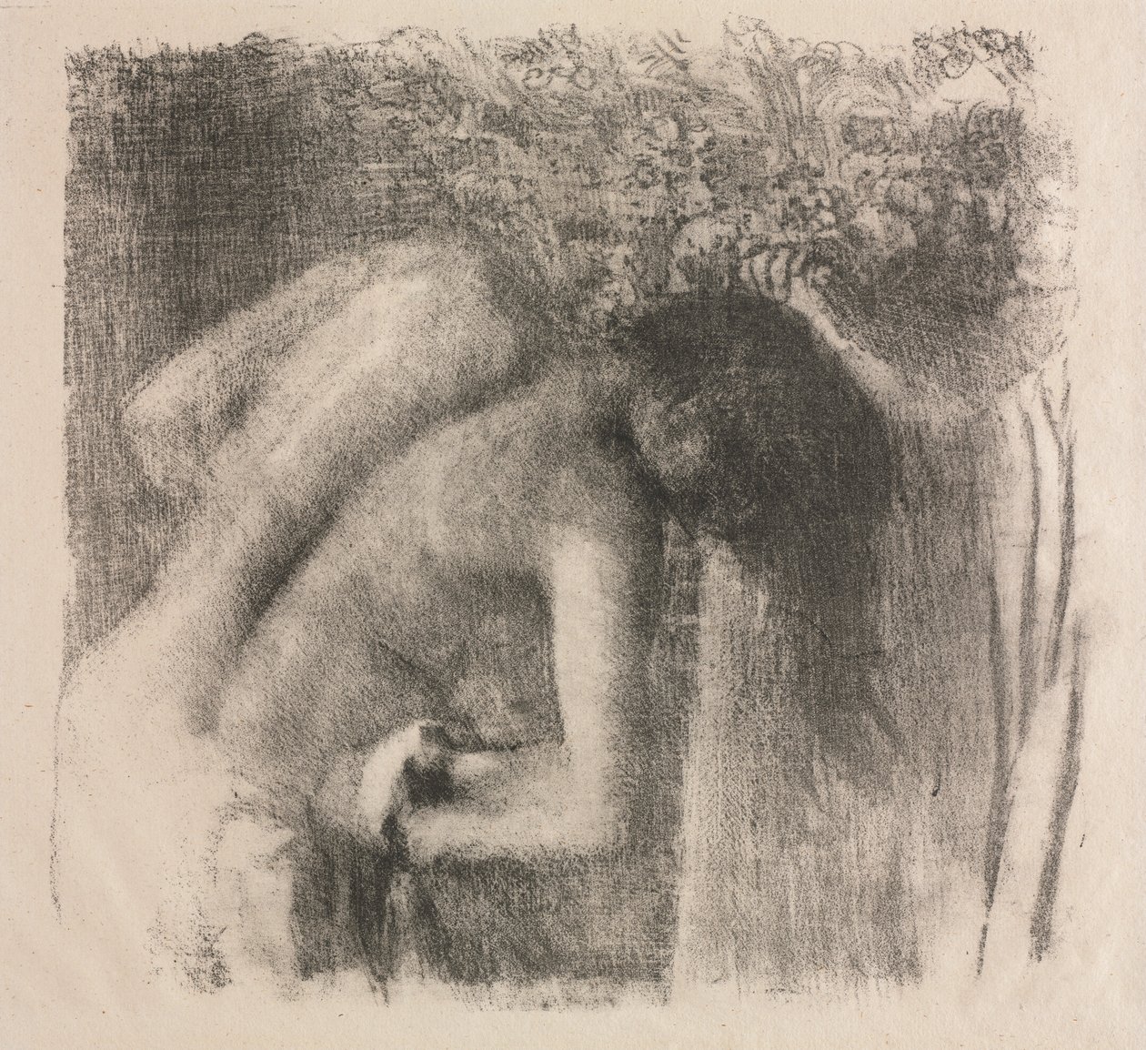 Na het Bad (Grote Versie) door Edgar Degas