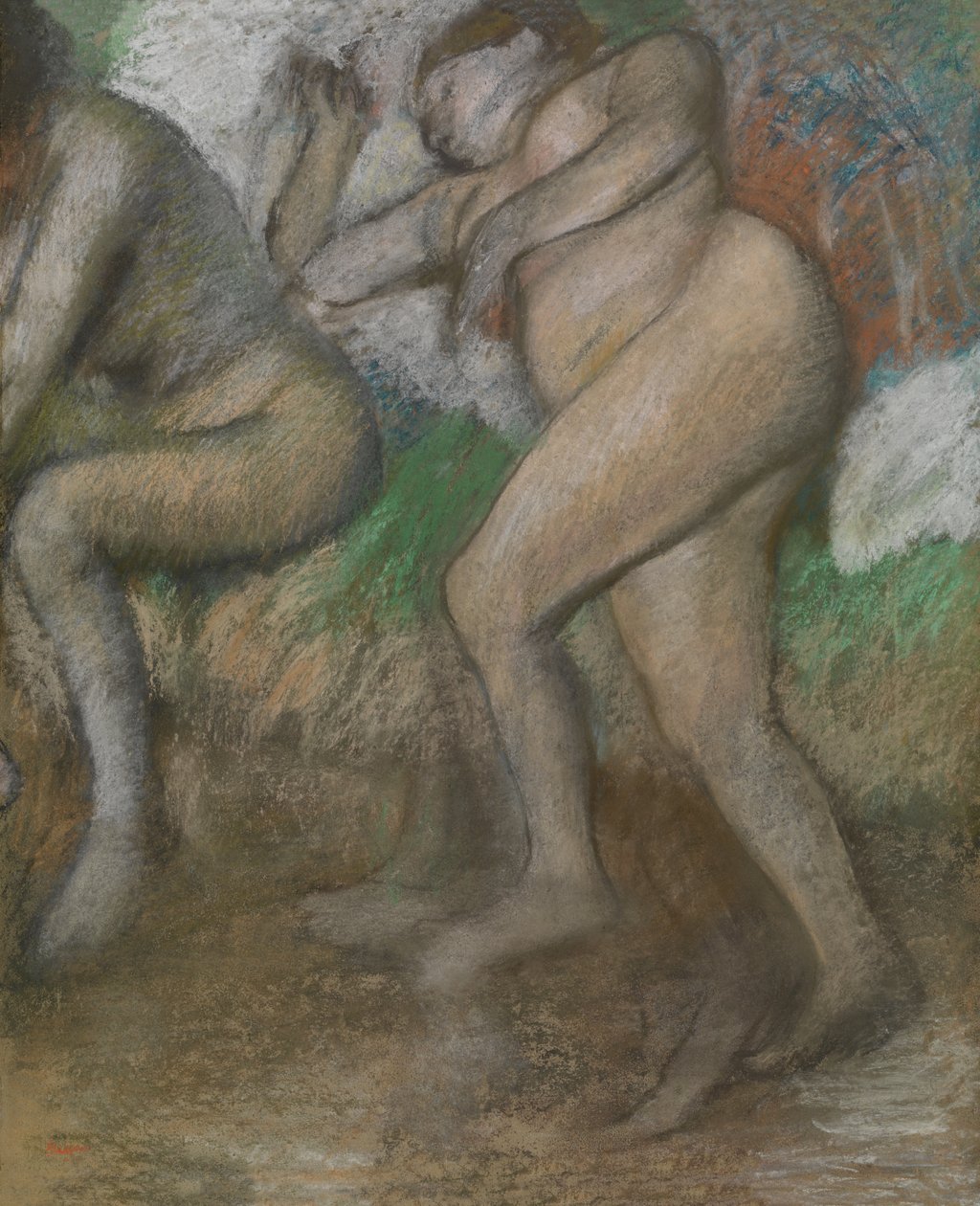 Na het bad door Edgar Degas