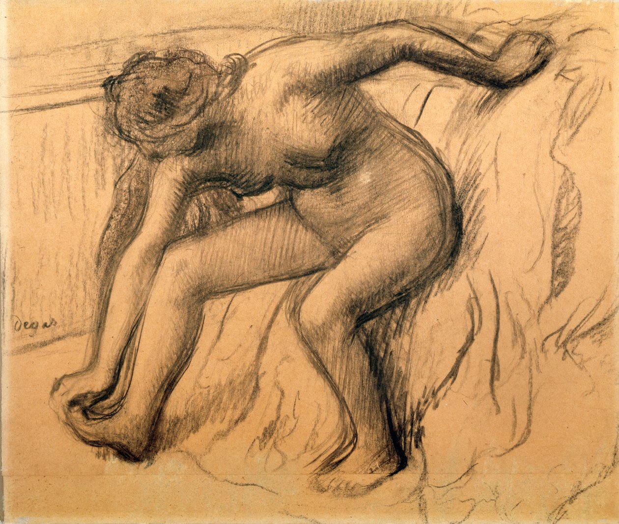 Na het Bad, 1892 door Edgar Degas