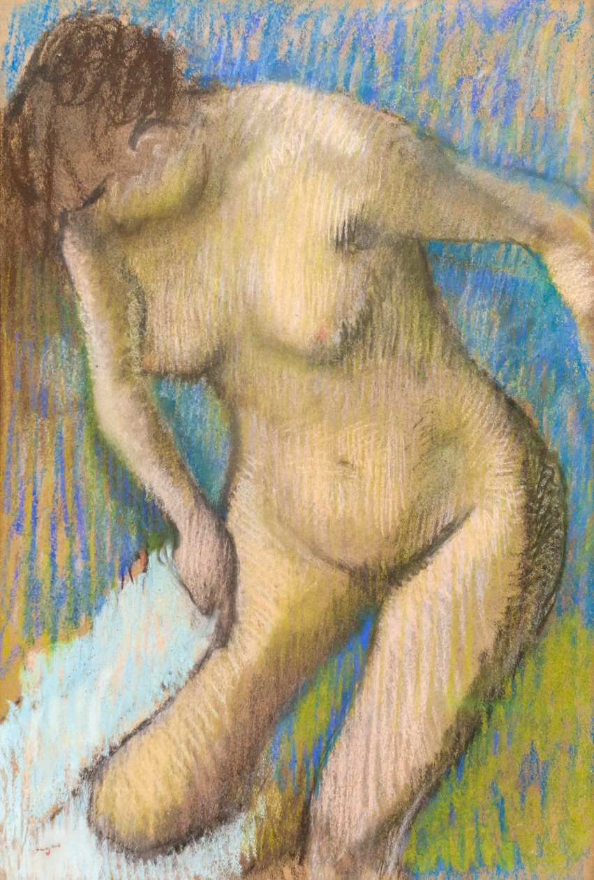 Na het bad door Edgar Degas