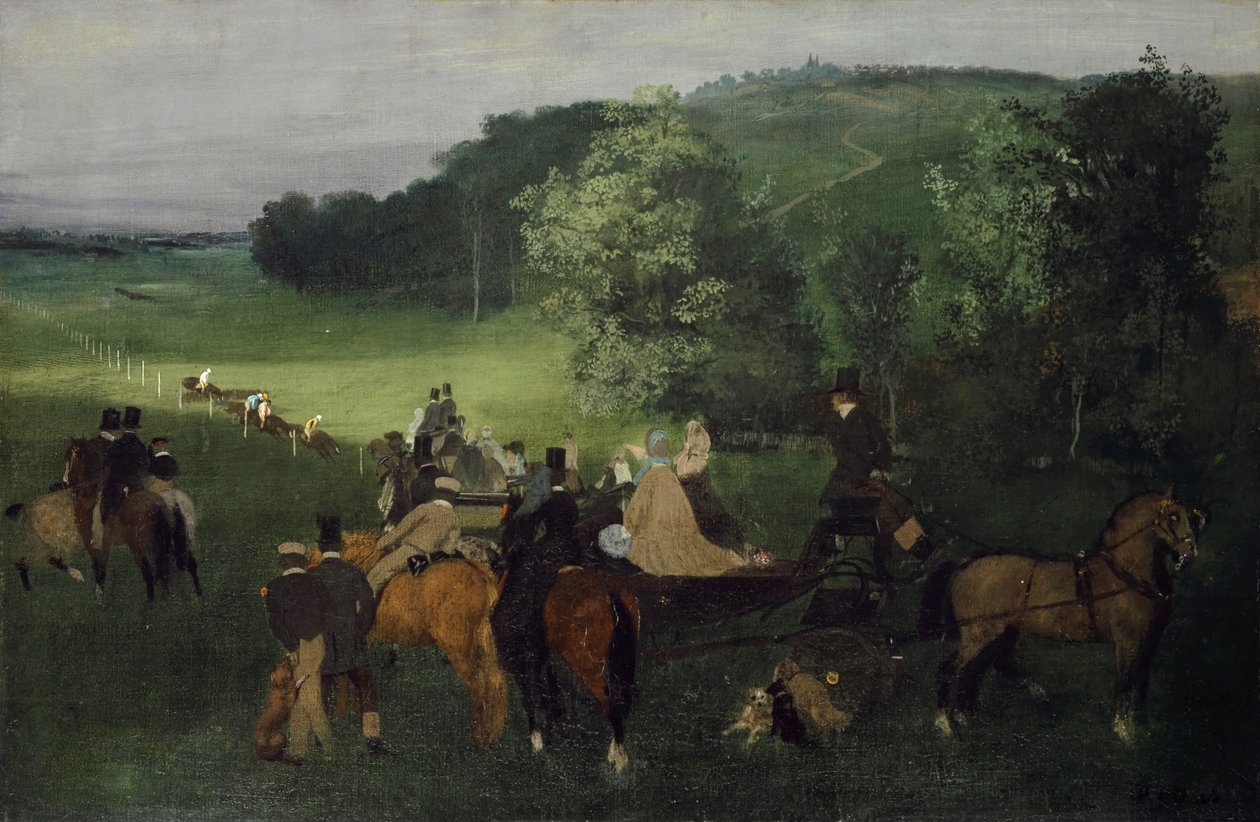 Op de renbaan door Edgar Degas