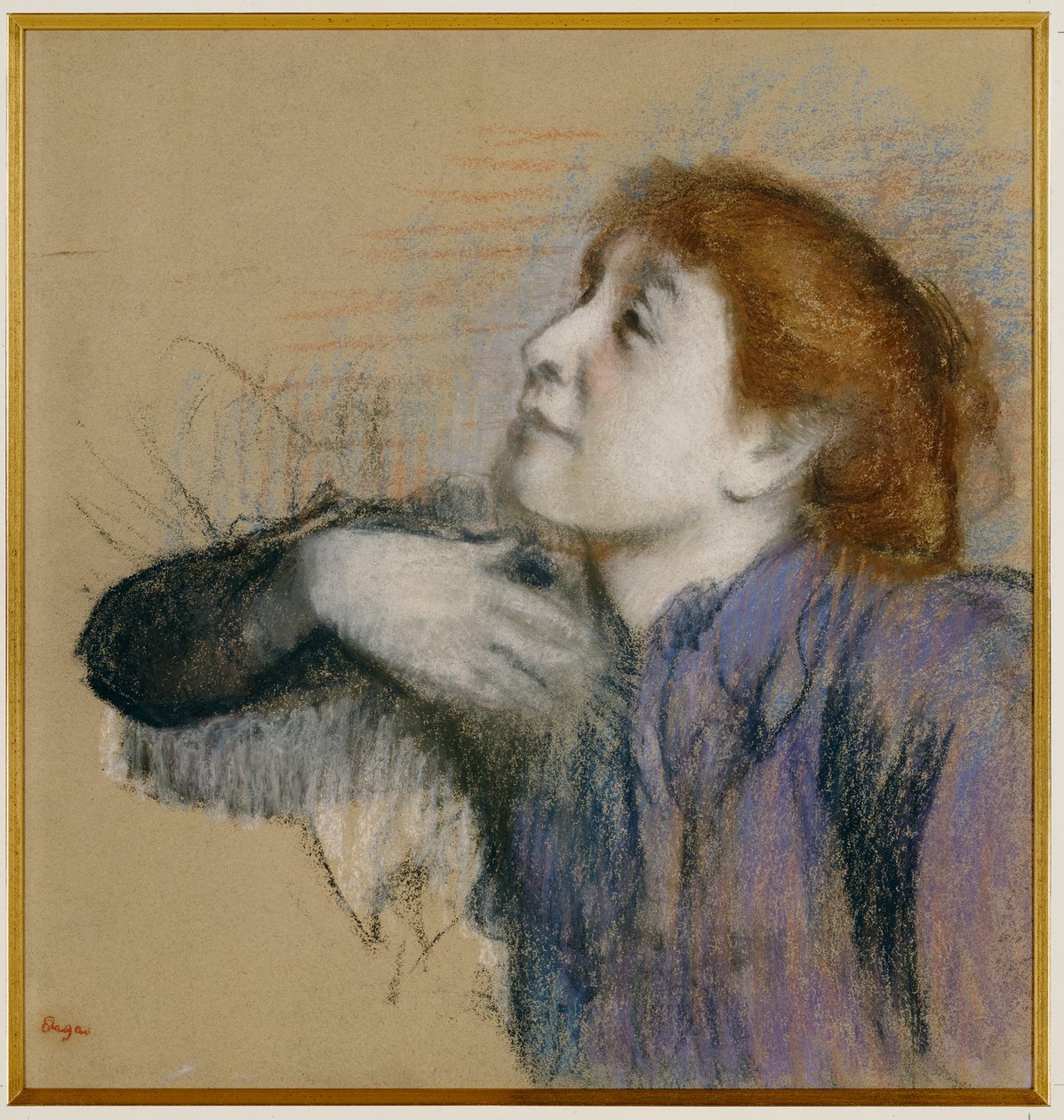Borstbeeld van een vrouw, ca. 1880-85 door Edgar Degas