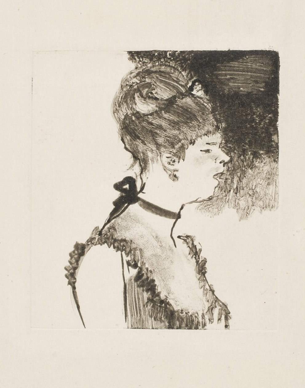 Café-Concert Zangeres, 1878-80 door Edgar Degas