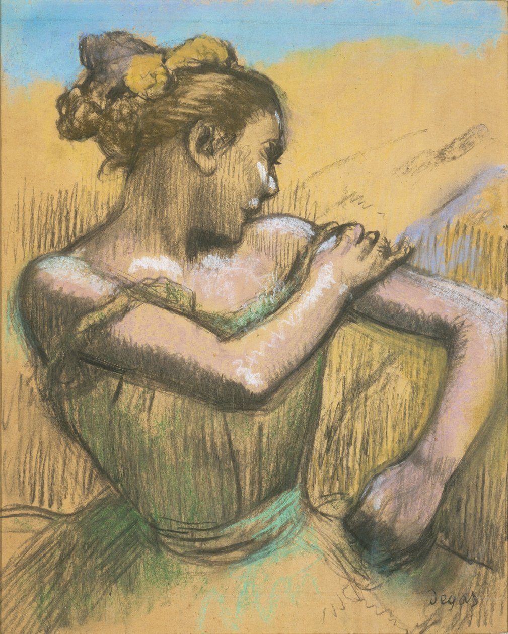 Danseres, ca.1895-99 (pastel en houtskool op papier) door Edgar Degas
