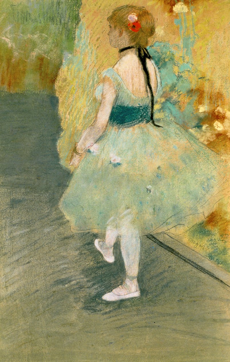 Danser in groen, ca. 1878 door Edgar Degas