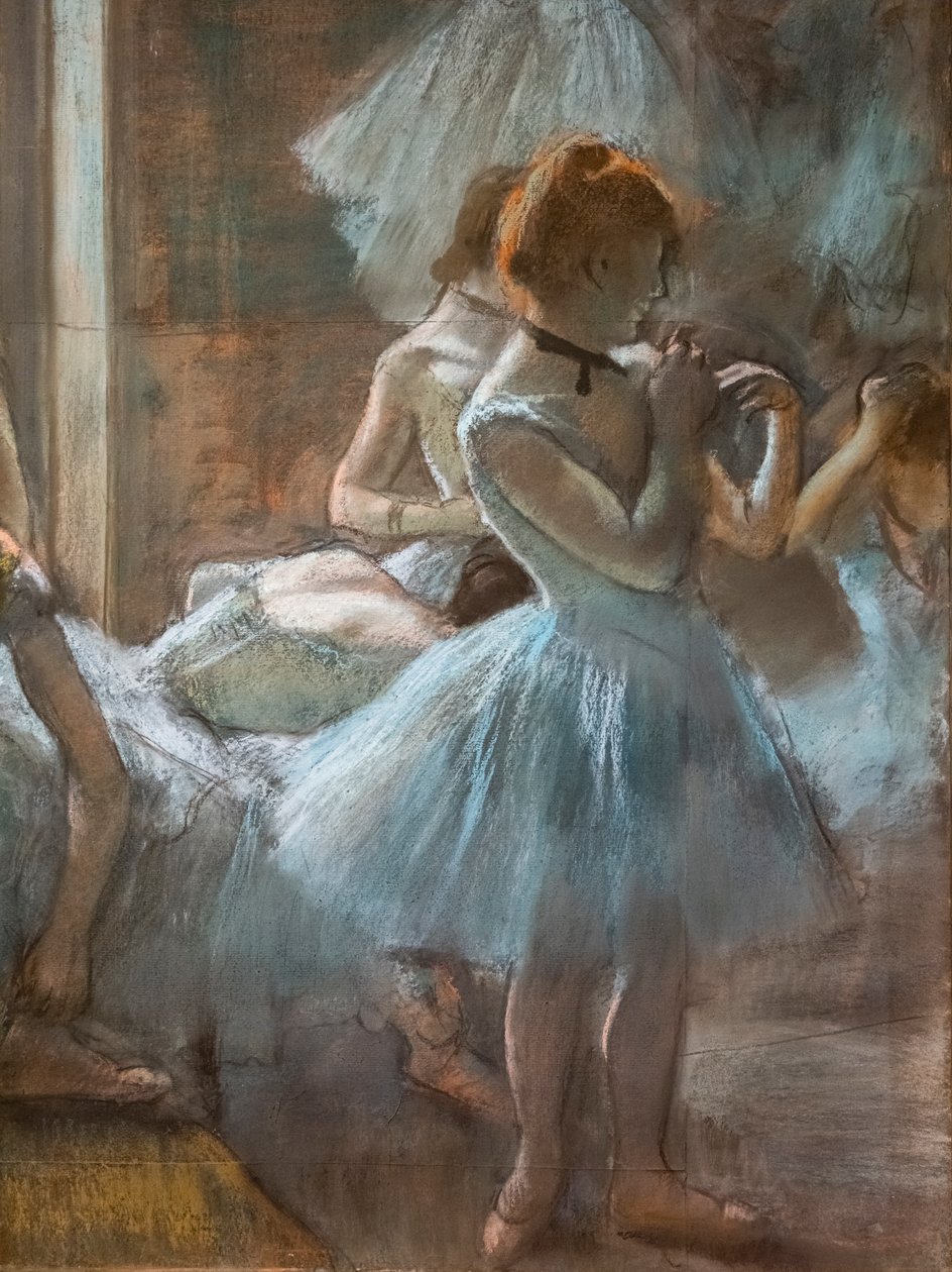 Dansers (detail). 1884-1885. Pastel op papier. door Edgar Degas