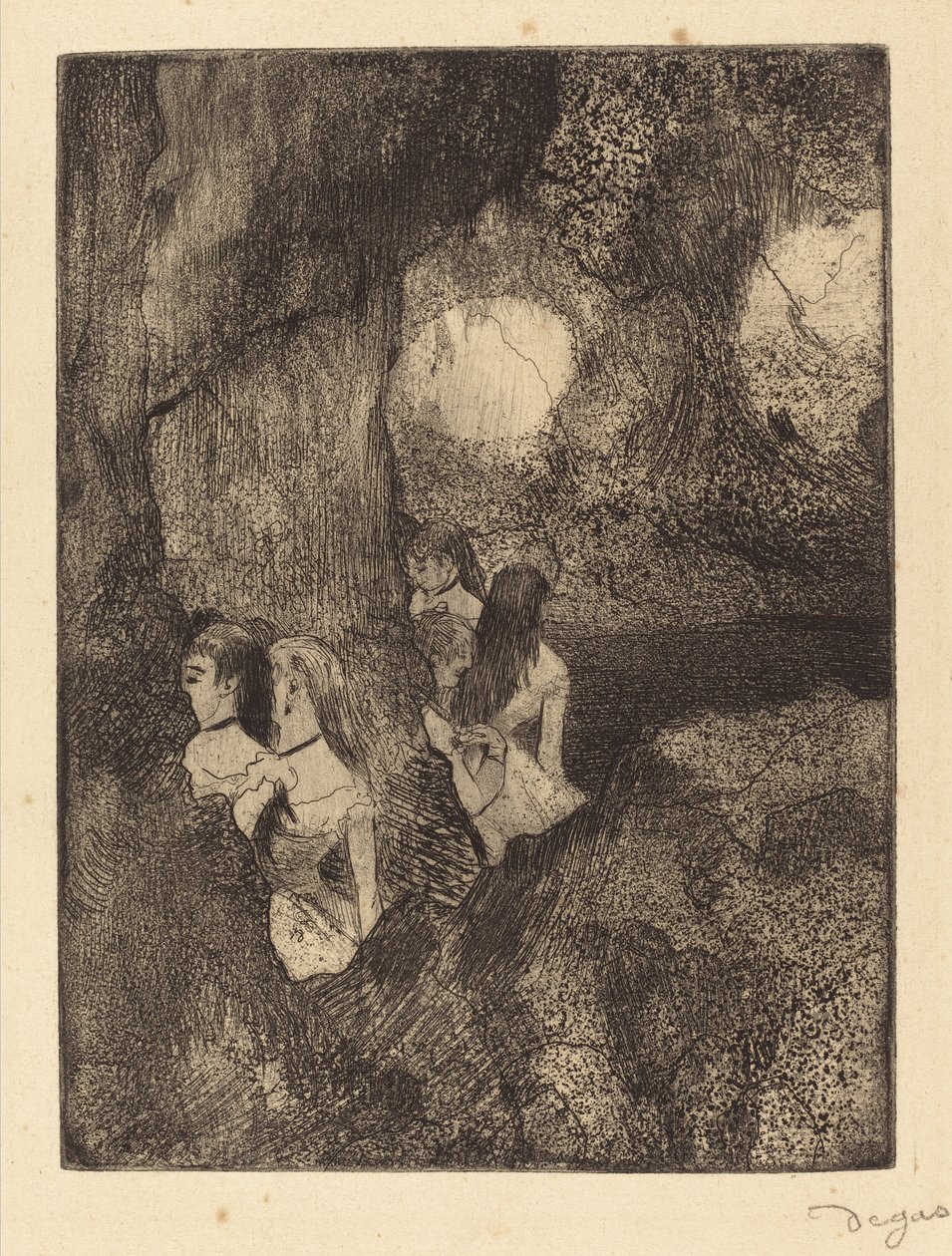 Dansers in de Coulissen door Edgar Degas