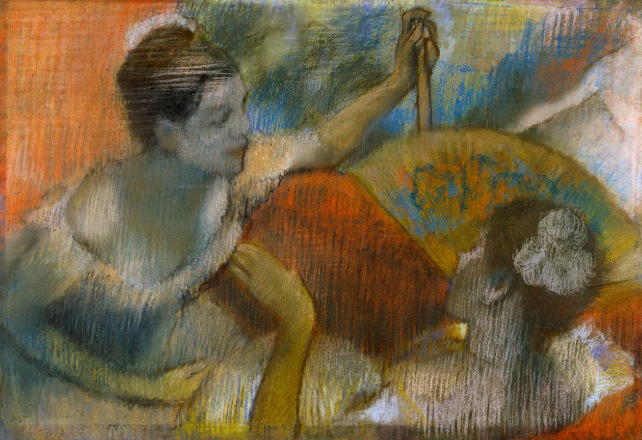 Danseres met Waaier, c.1883-86 door Edgar Degas