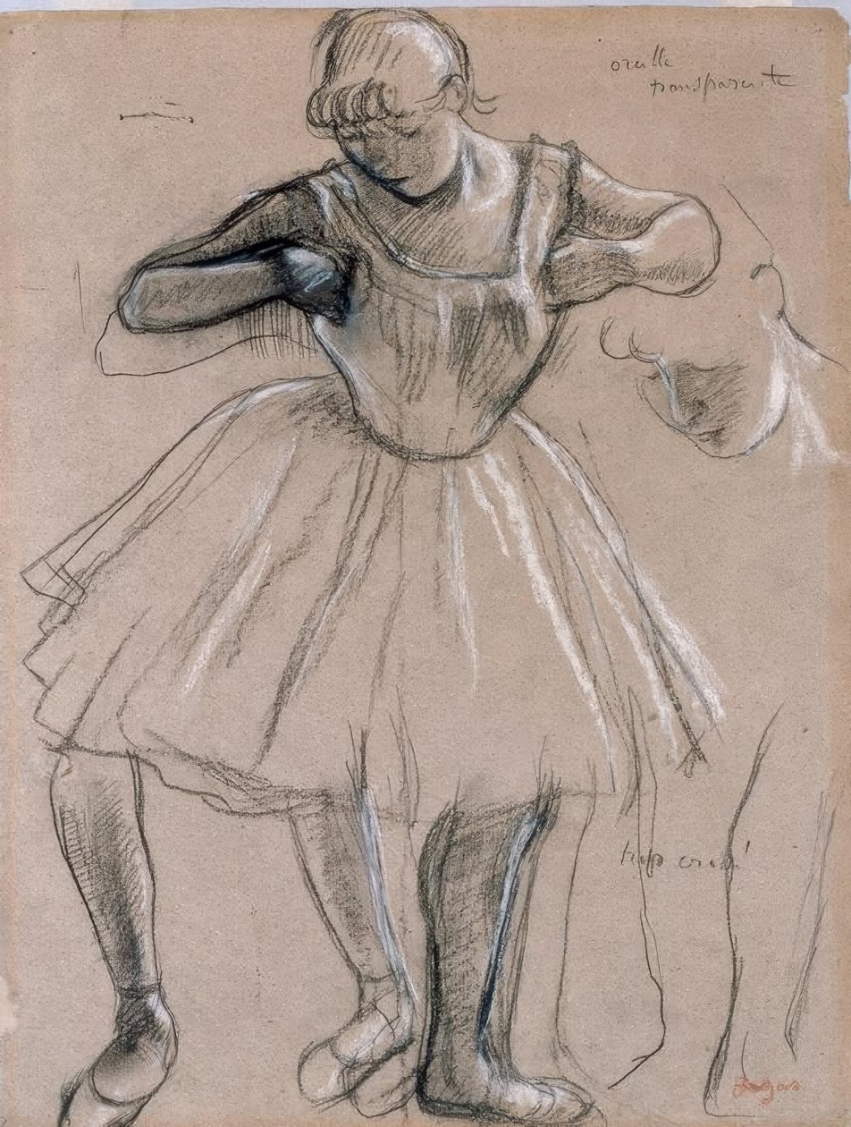 Staande danseres door Edgar Degas