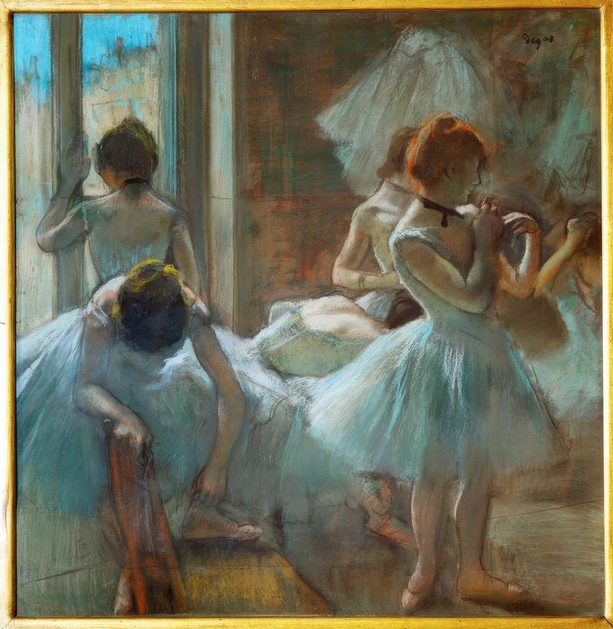 Danseressen in rust door Edgar Degas