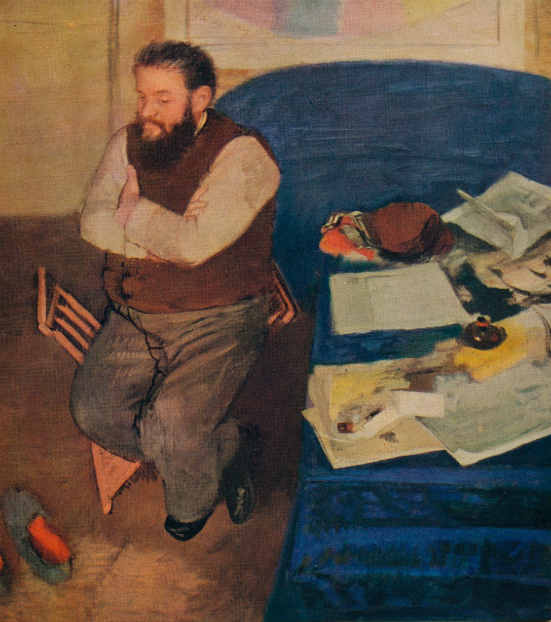 Diego Martelli, 1879 door Edgar Degas