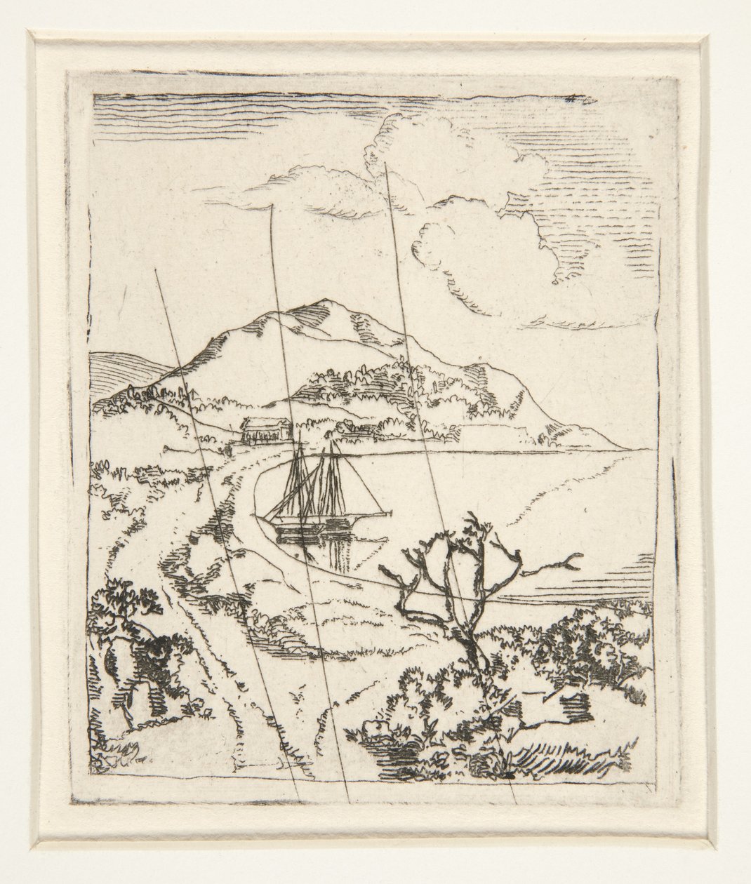 Grieks Landschap, of De Ankerplaats door Edgar Degas