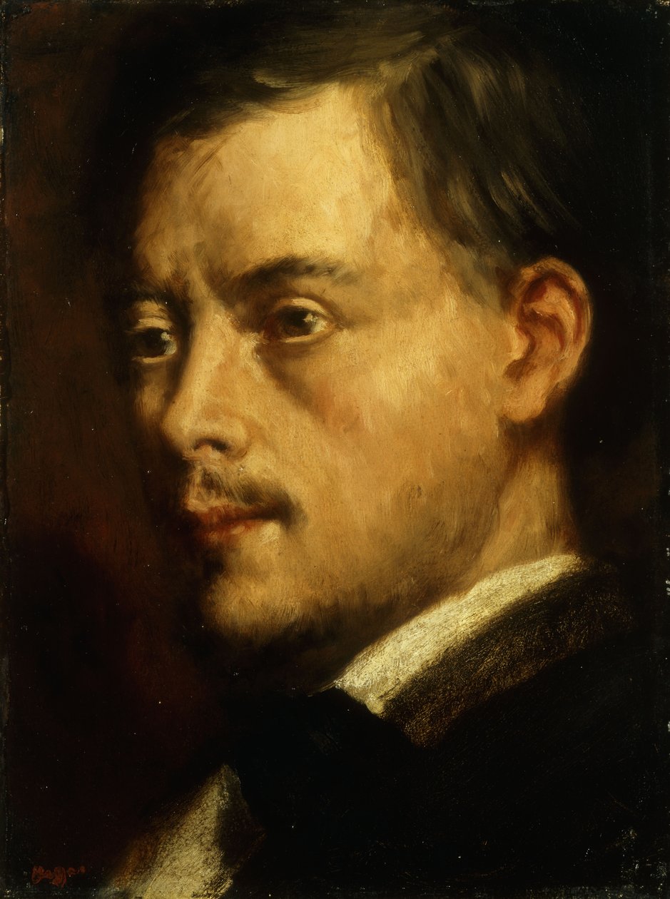 Hoofd van een man, c.1864 door Edgar Degas