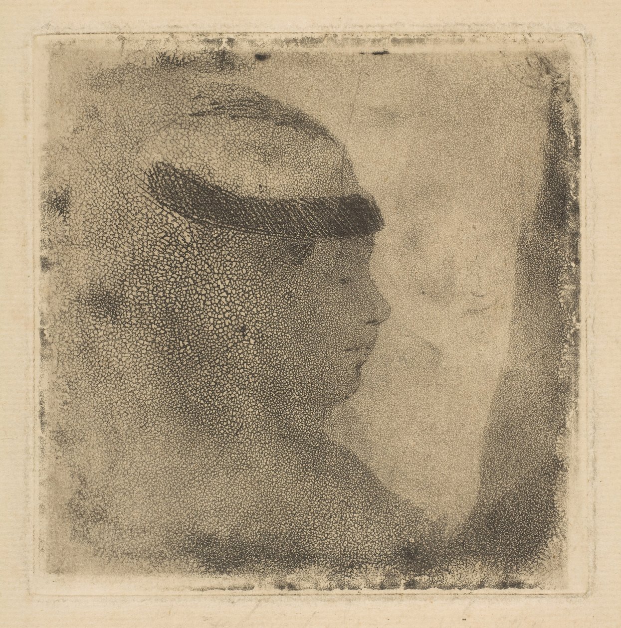 Hoofd van een Vrouw in Profiel door Edgar Degas