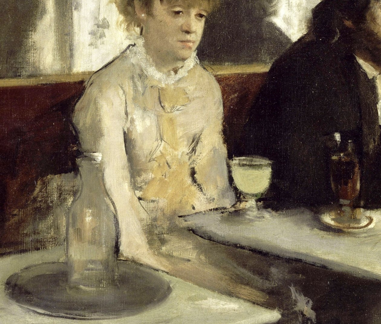 In een café of L