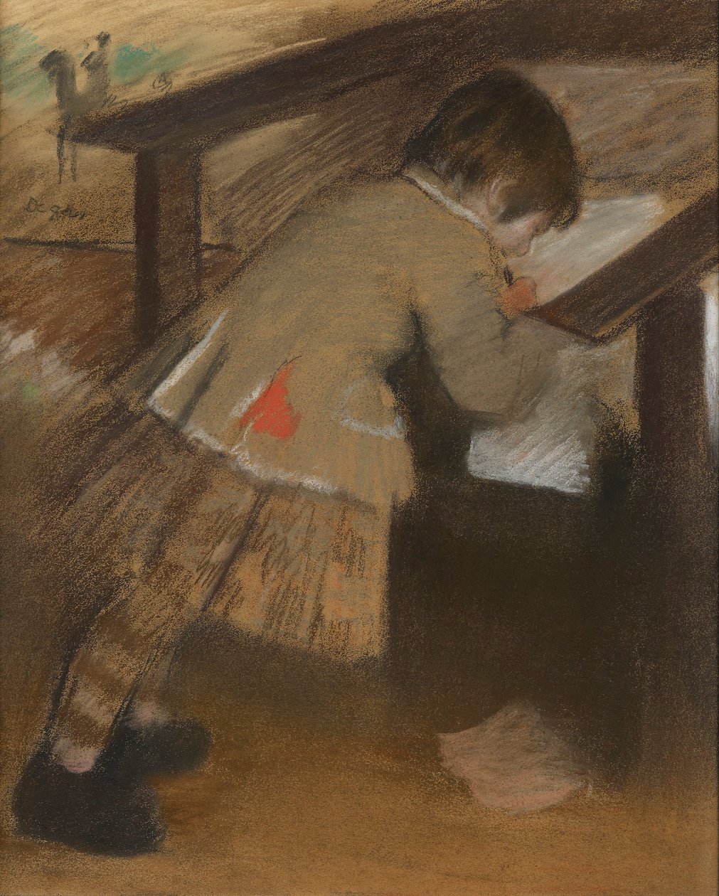 Jacques de Nittis als kind door Edgar Degas