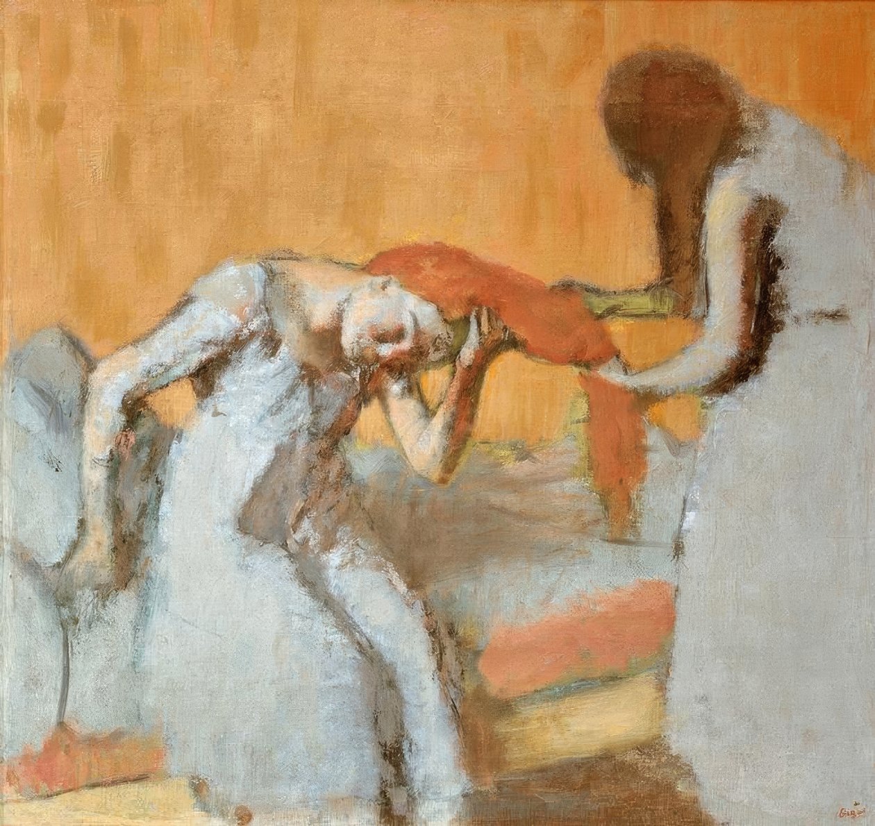 Het kapsel door Edgar Degas