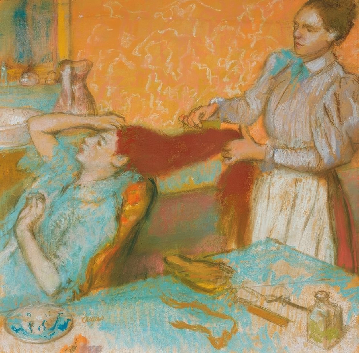 Het kapsel door Edgar Degas