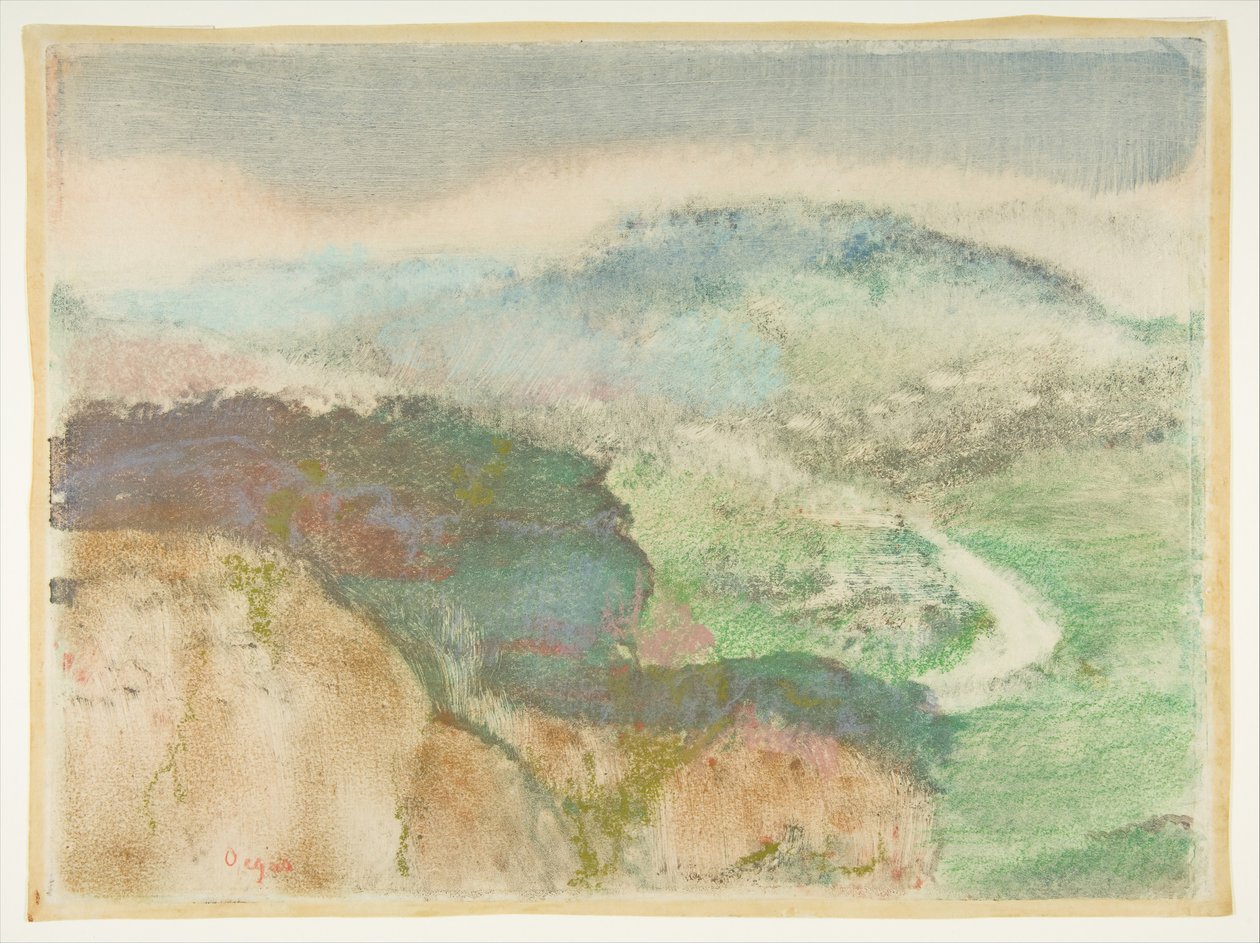 Landschap, 1892 door Edgar Degas