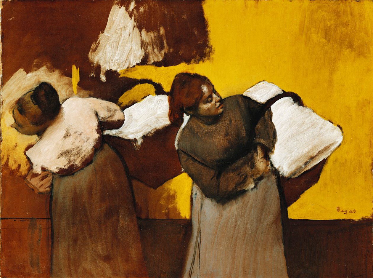 Wasserijsters, ca. 1876 door Edgar Degas