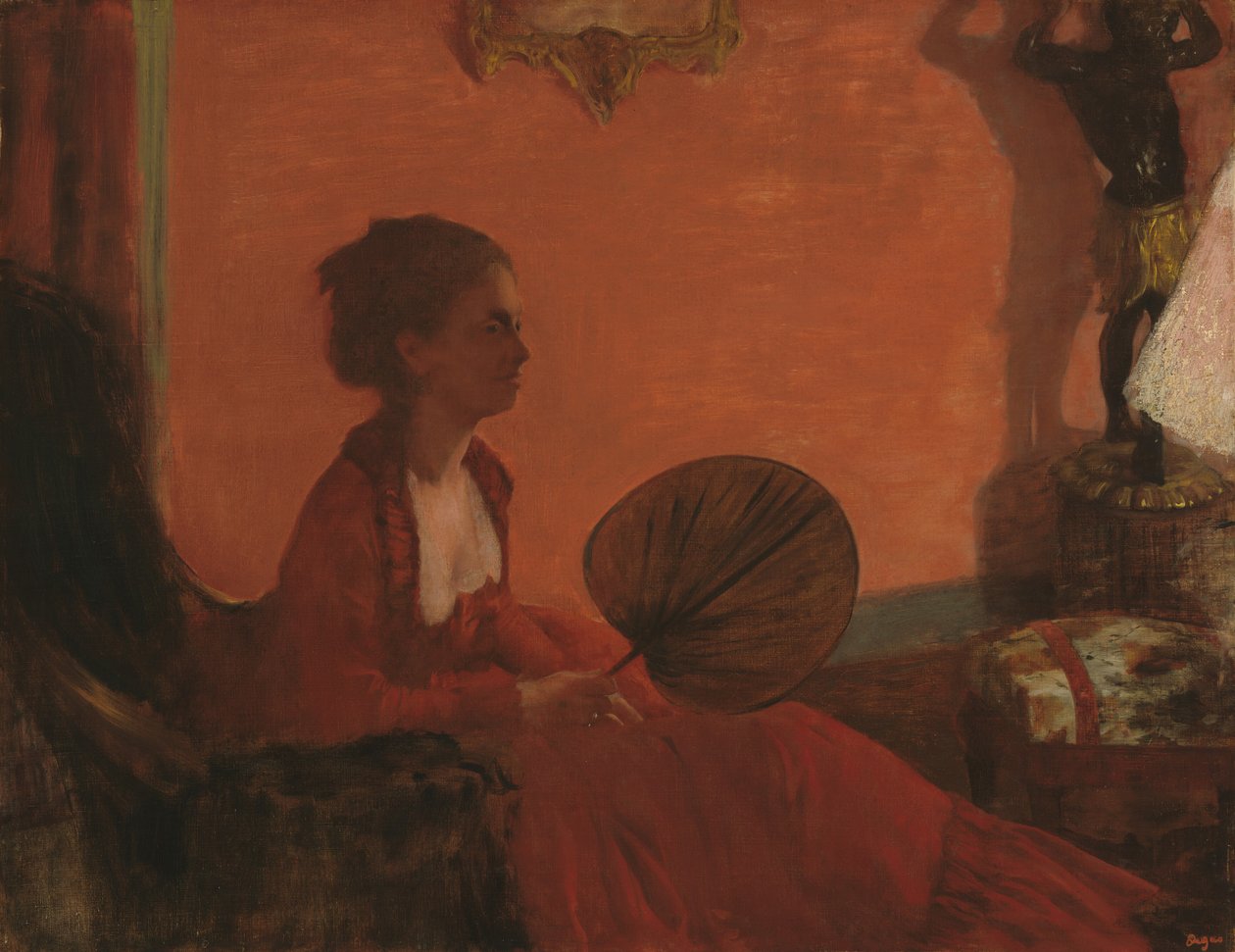 Madame Camus, 1869-1870 door Edgar Degas