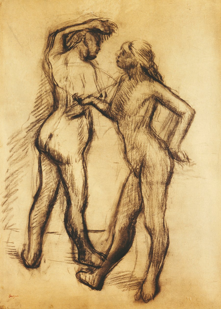 Naaktstudie door Edgar Degas