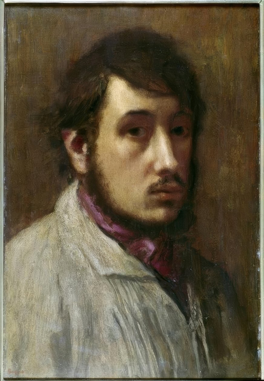 Portret van een man door Edgar Degas