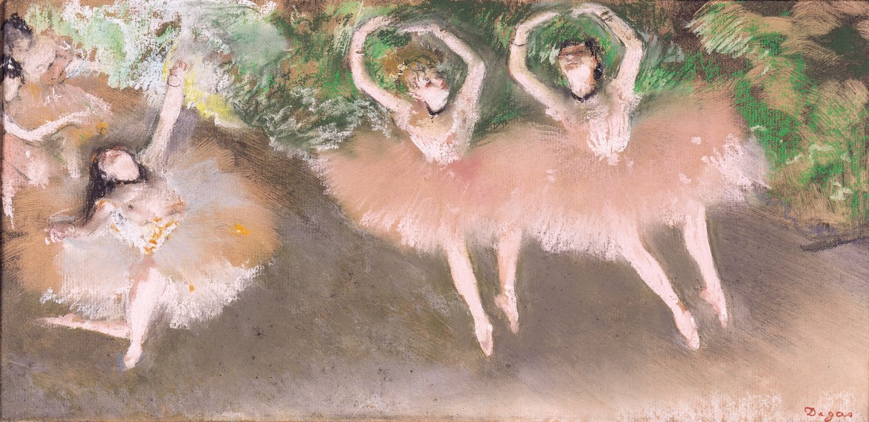 Balletscène, ca. 1879 door Edgar Degas