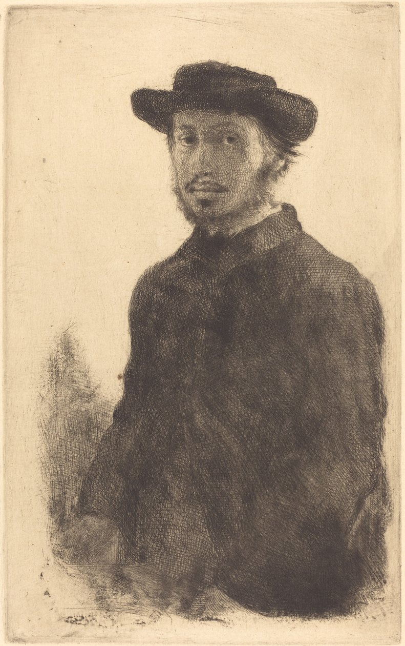 Zelfportret Edgar Degas, door hemzelf, 1857 door Edgar Degas