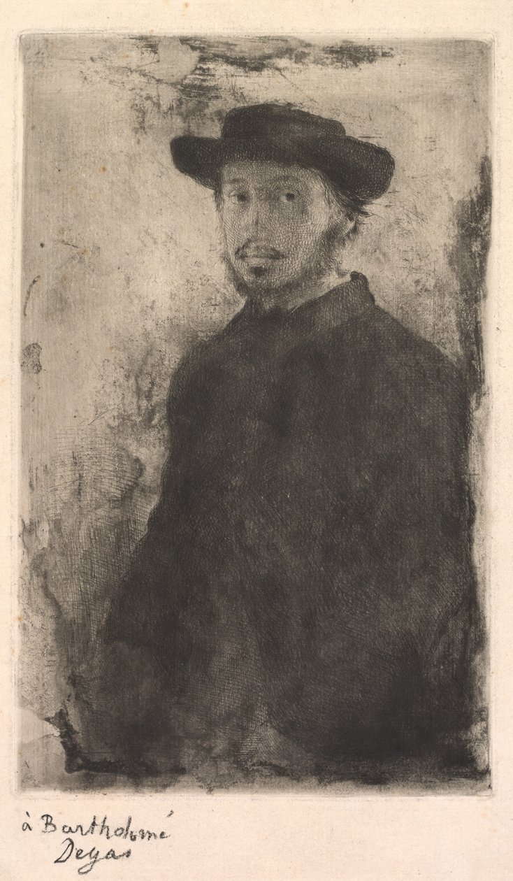Zelfportret, 1857 door Edgar Degas