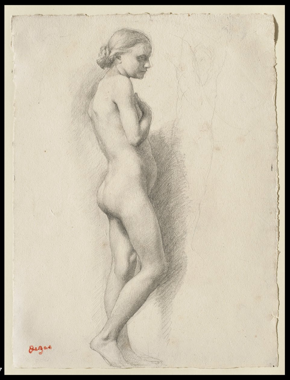 Staande naakt, c.1860-65 door Edgar Degas