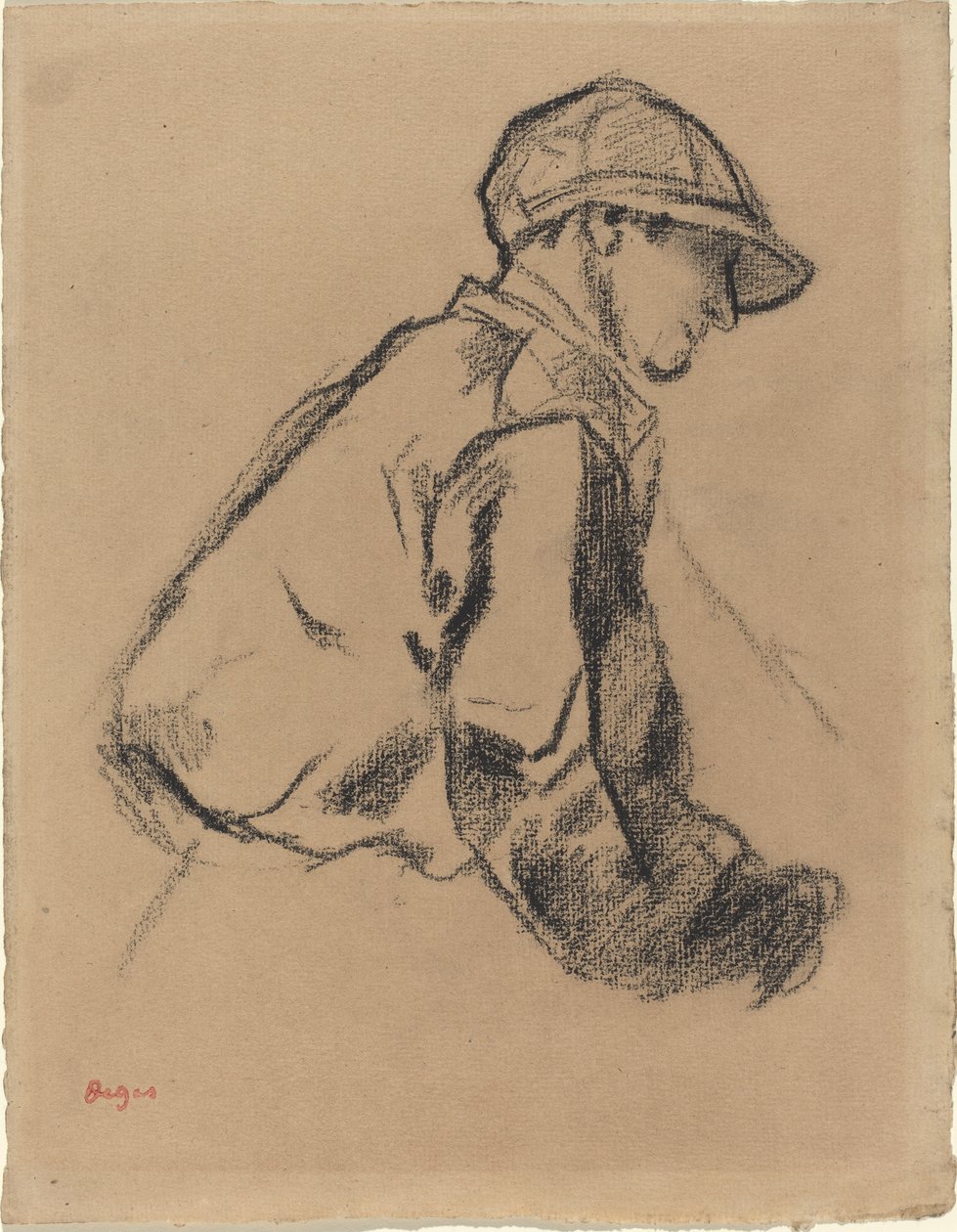 Studie van een jockey, ca.1884 door Edgar Degas