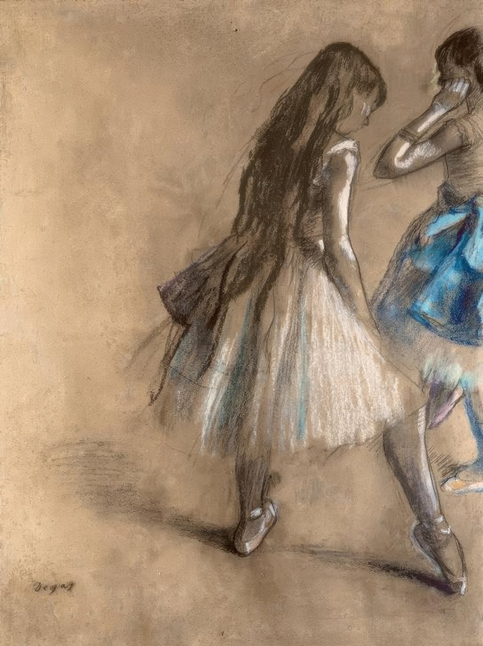 Dancer in rustpositie door Edgar Degas