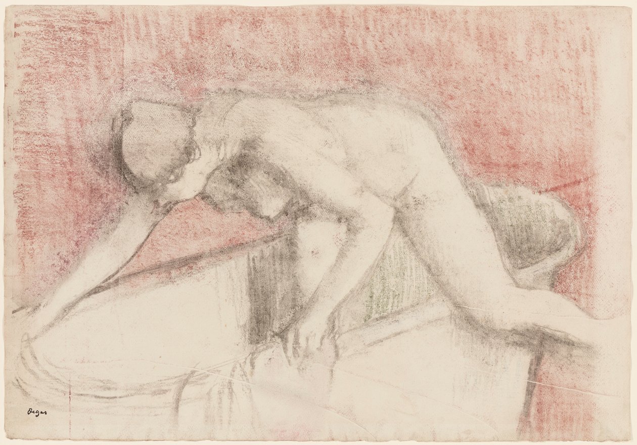 Het bad door Edgar Degas