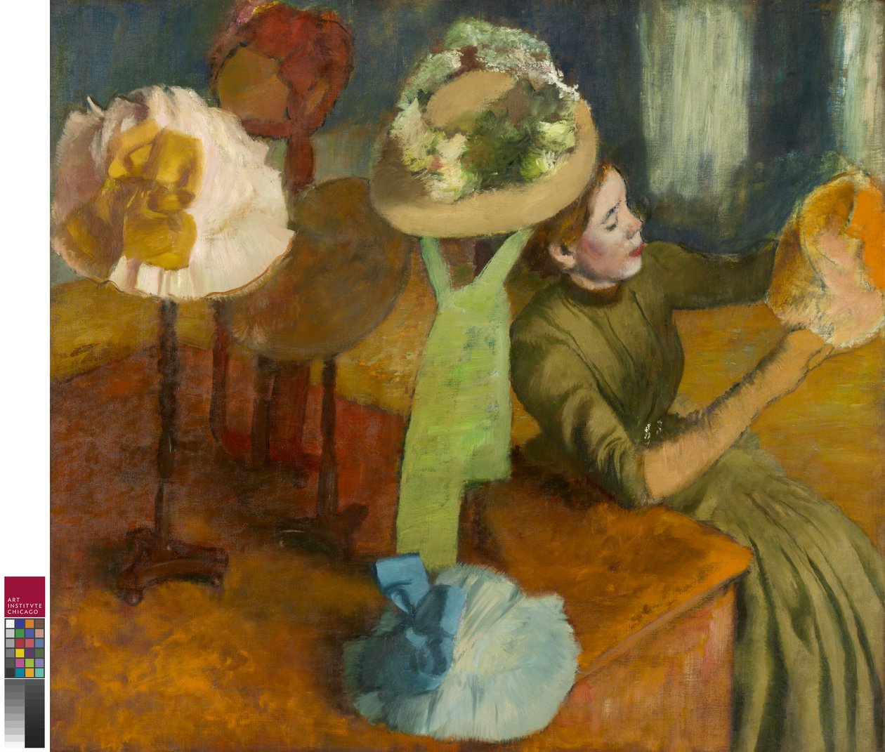 De hoedenwinkel door Edgar Degas