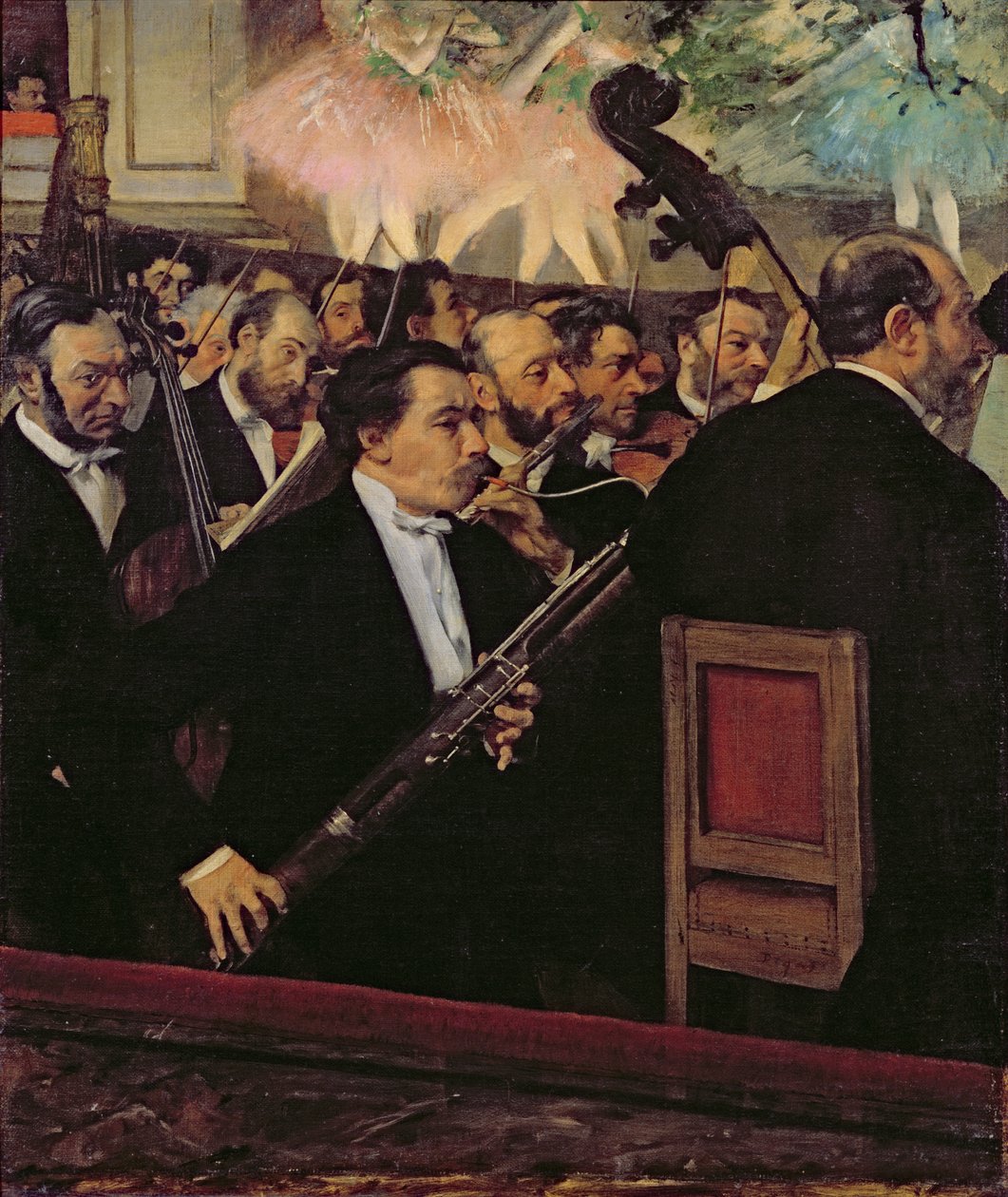 Het operaorkest door Edgar Degas