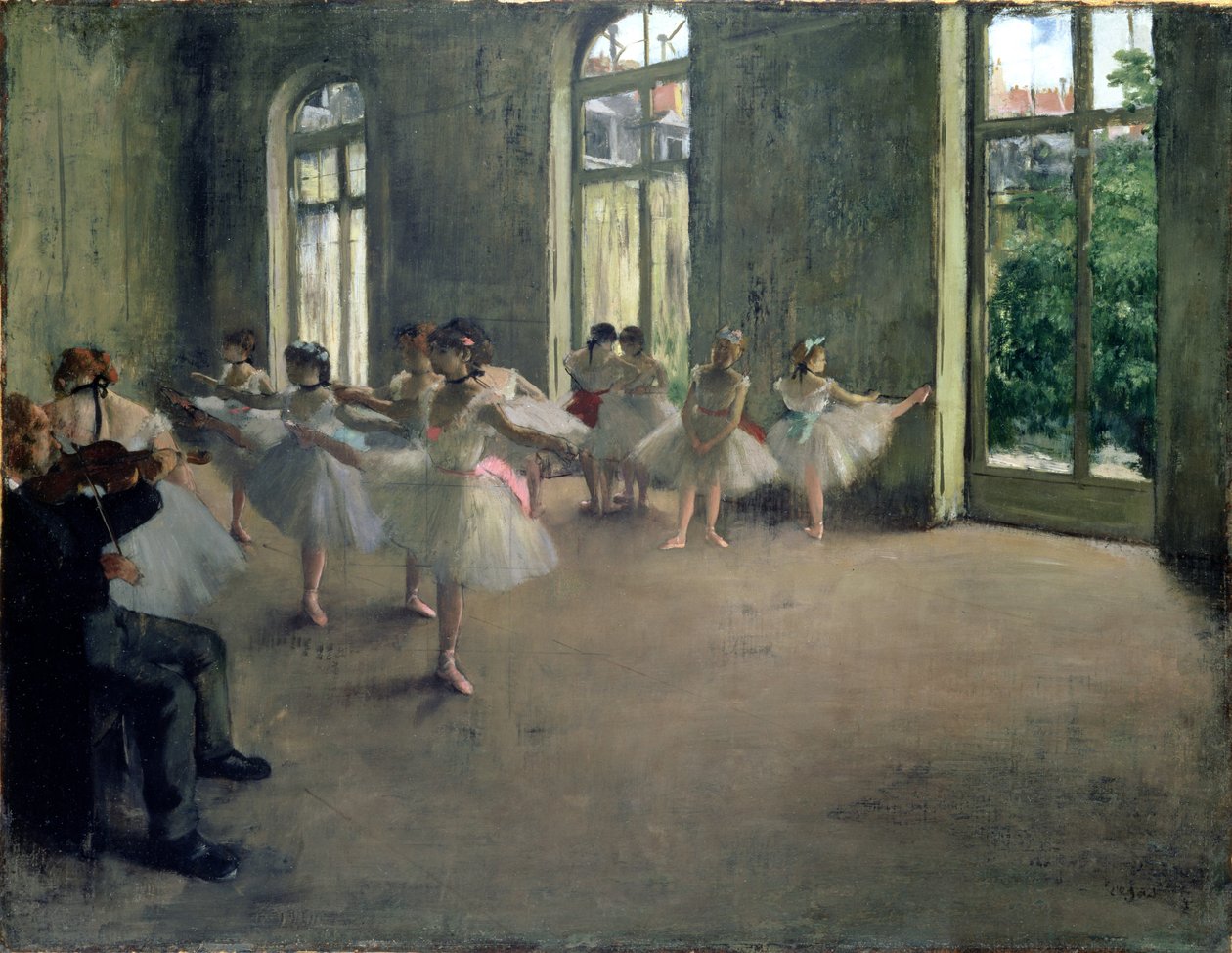 De Repetitie, ca. 1873-78 door Edgar Degas