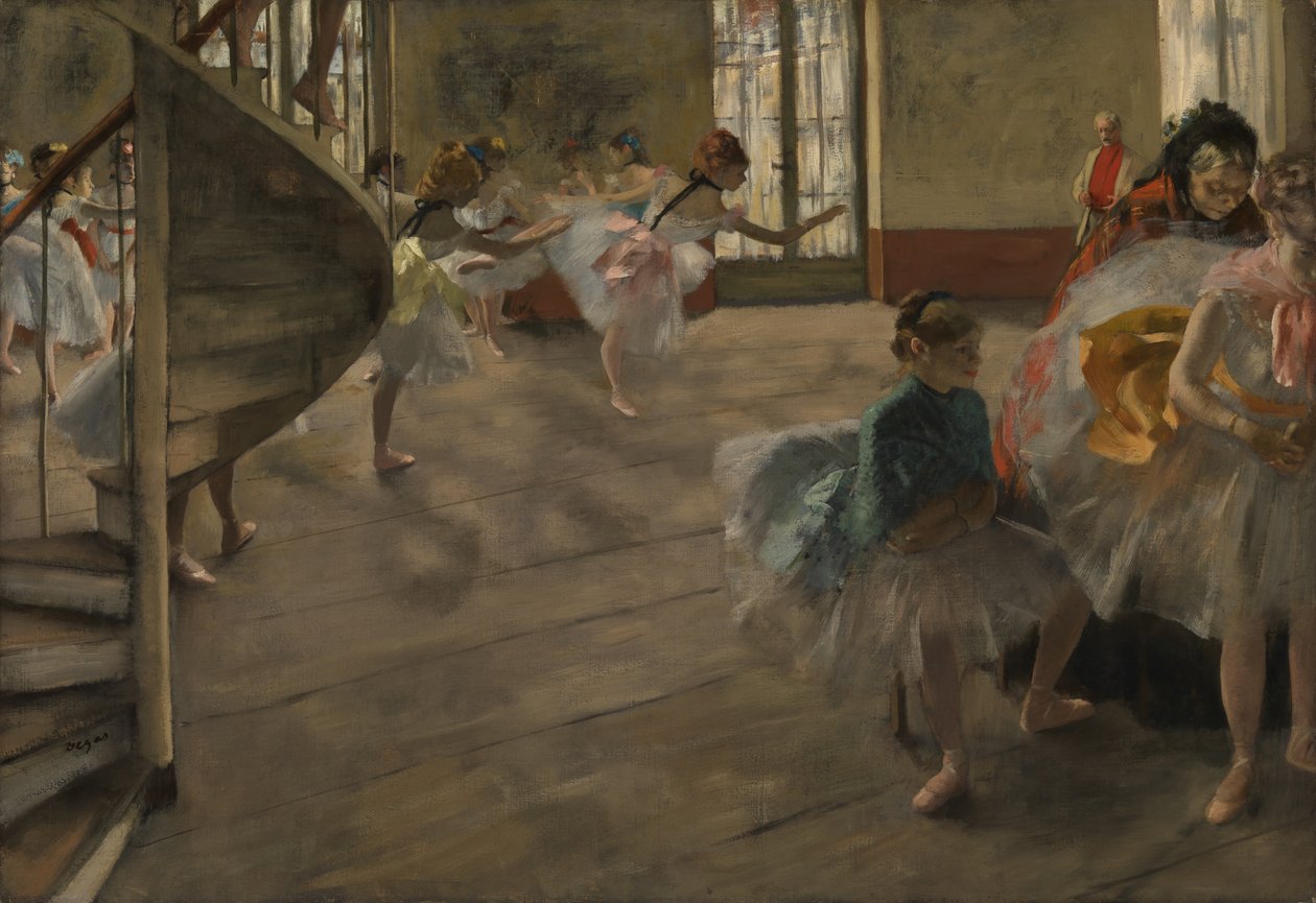 De Repetitie, c.1877 door Edgar Degas