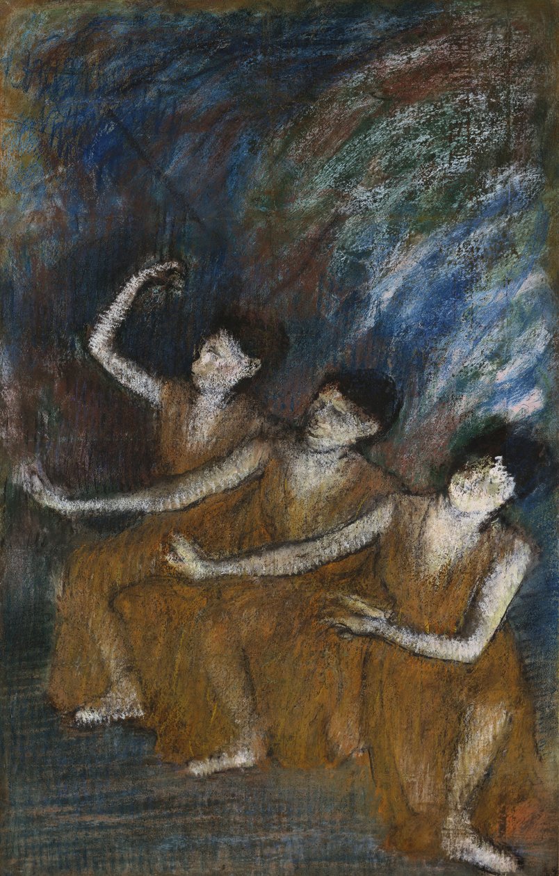 Drie dansers, ca.1895-98 door Edgar Degas