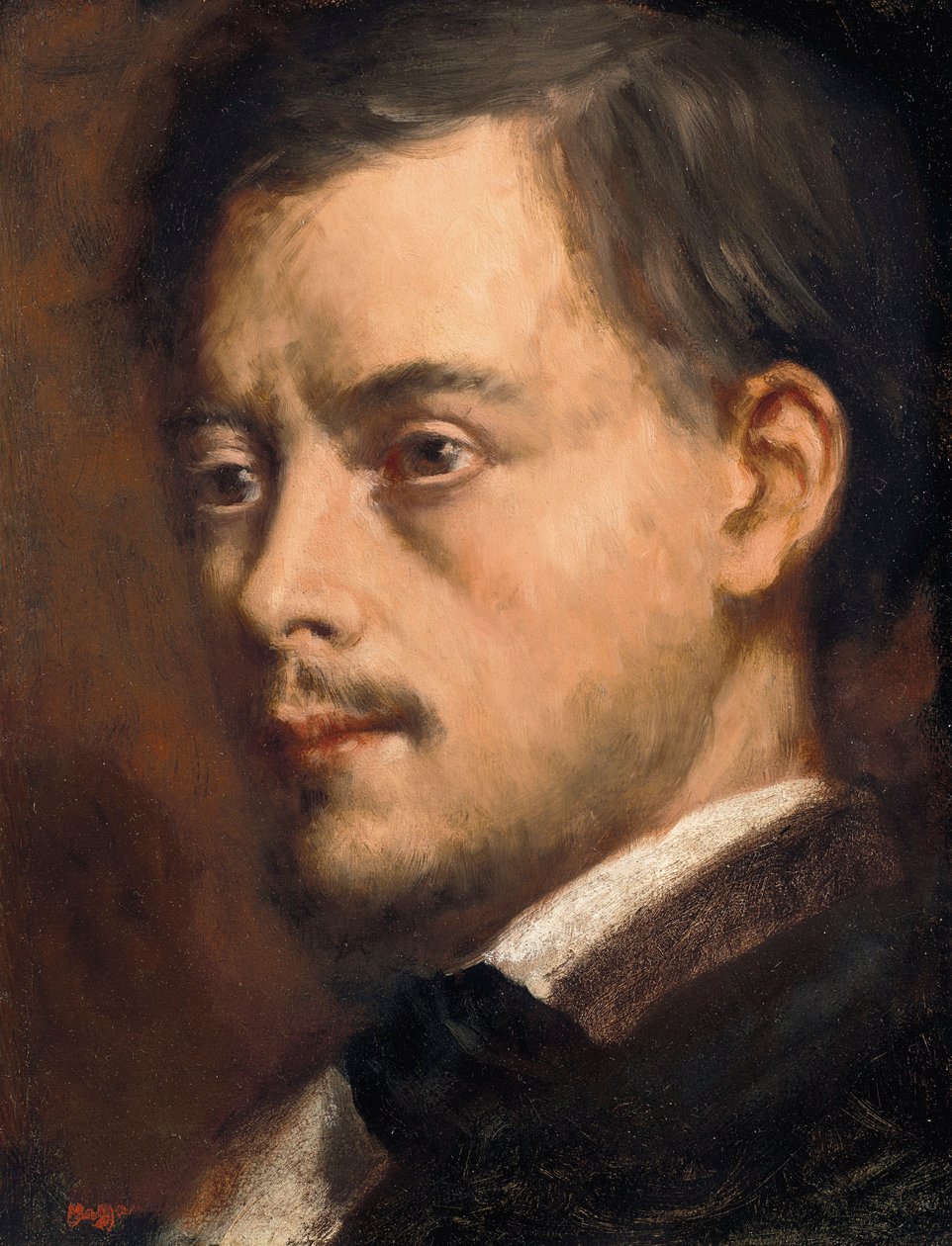 Hoofd van de man door Edgar Degas