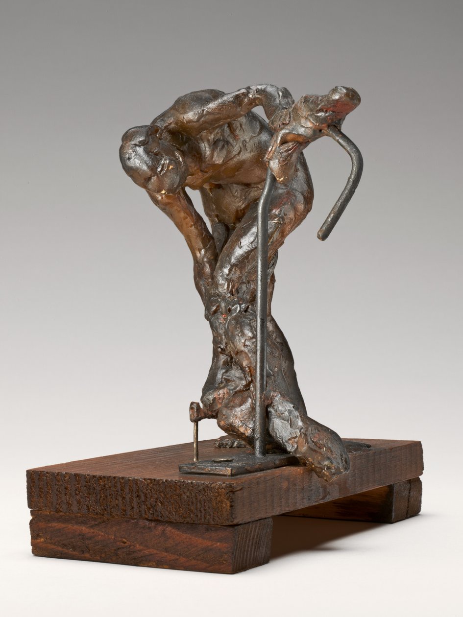 Vrouw wast haar linkerbeen, ca. jaren 1890 door Edgar Degas