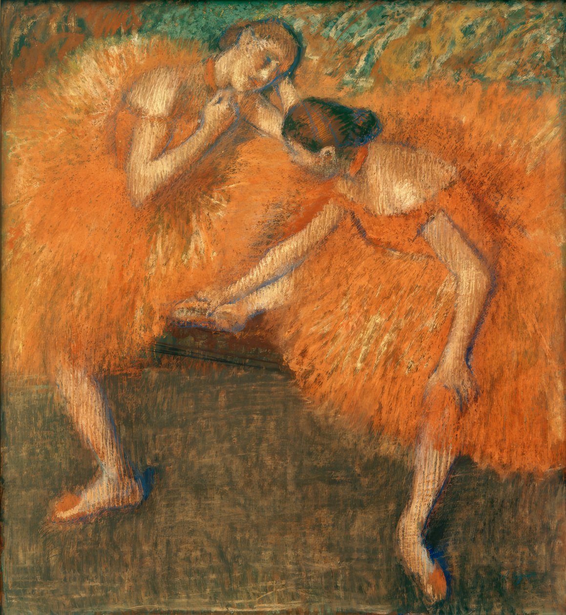 Twee danseressen door Edgar Degas