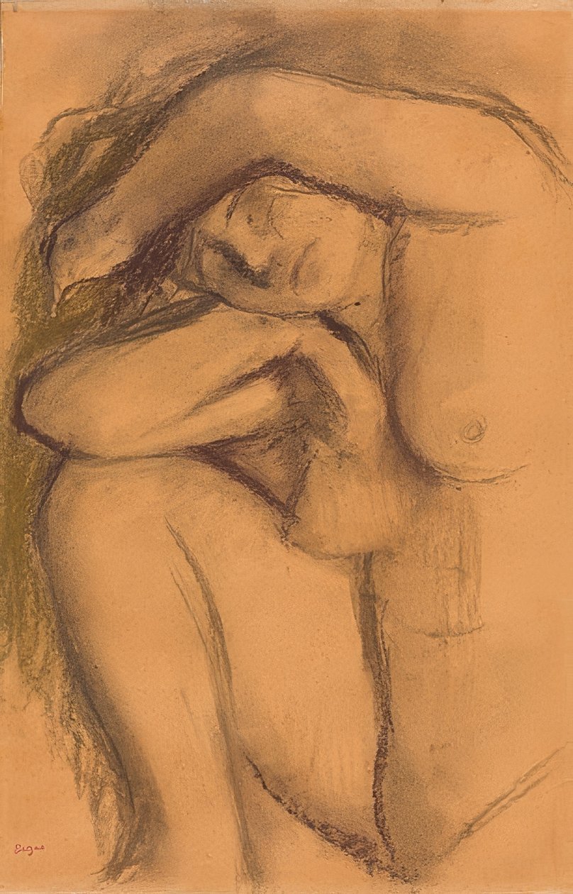 Naaktstudie door Edgar Degas