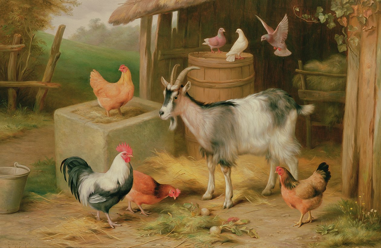 Boerenerf scène door Edgar Hunt