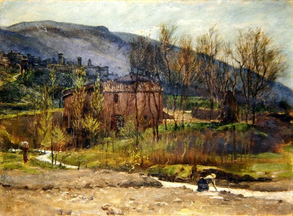 Toscaans Dorp door Edith Ridley Corbet