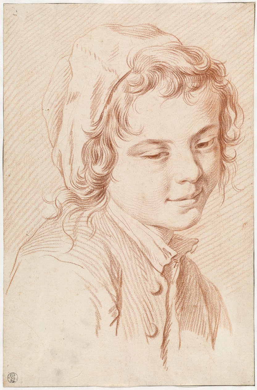 Hoofd van een Jongen door Edmé Bouchardon