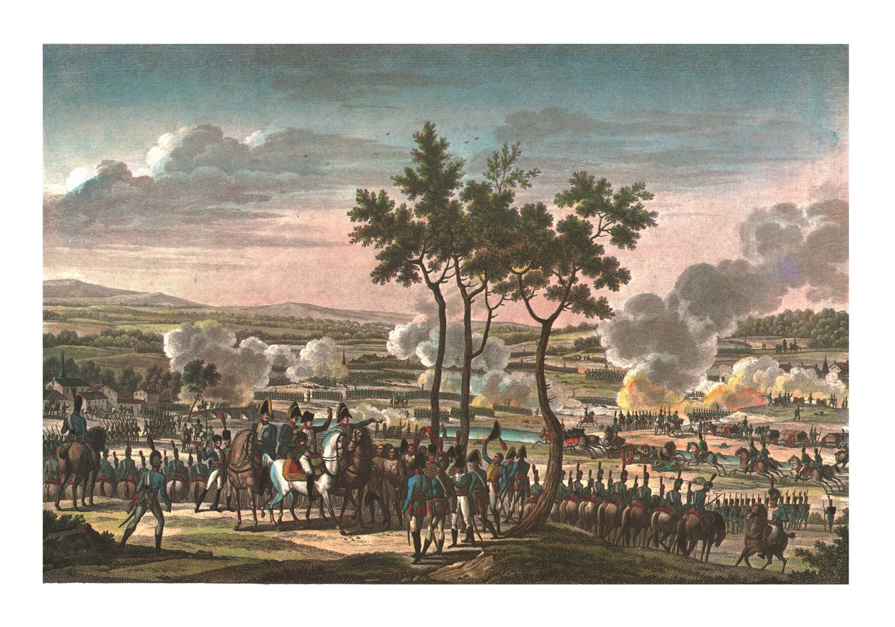 Slag bij Abensberg, 20 april 1809, ca. 1850 door Edme Bovinet
