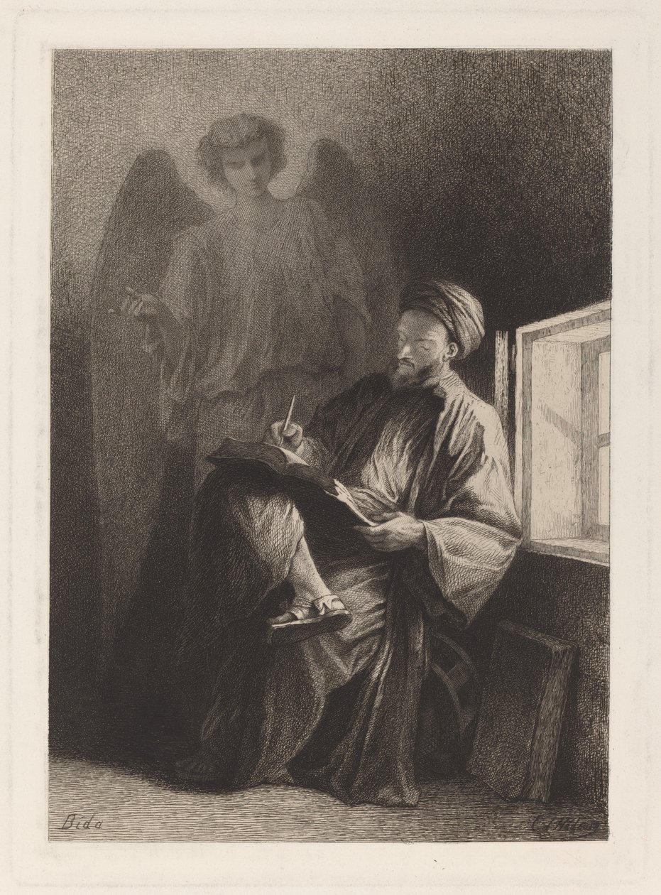 Sint Mattheüs door Edmond Hedouin after Alexandre Bida