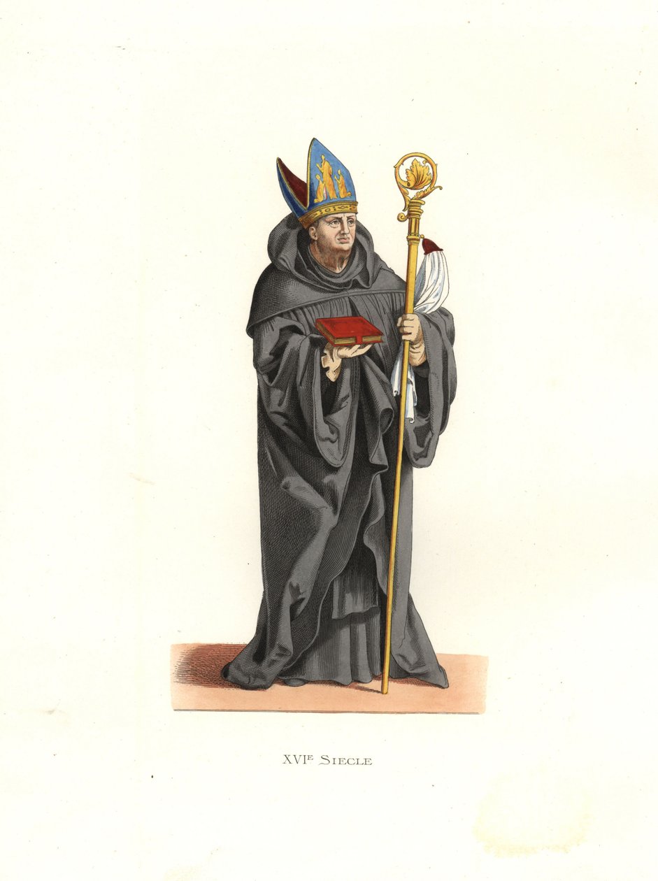 Benedictijnse abt door Edmond Lechevallier Chevignard